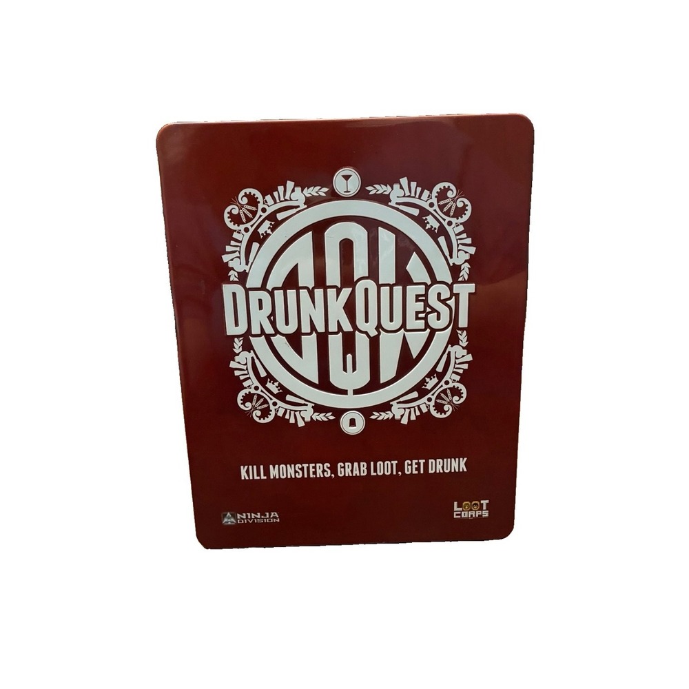 DrunkQuest RPG Board Game Tin Box Edition 2016 - Like New - 100% Complete OOP